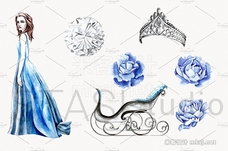 png素材 Winter Fashion Blue Clipart