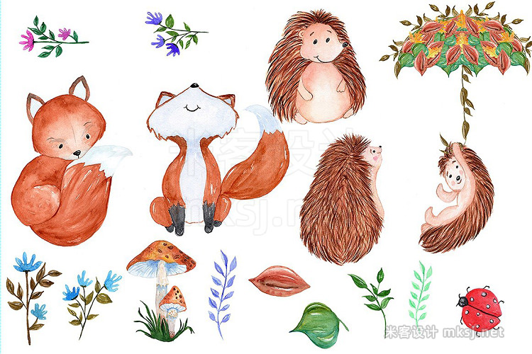 png素材 Woodland animals clipart