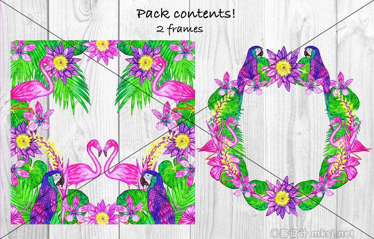 png素材 Alloha clipart and seamless patterns