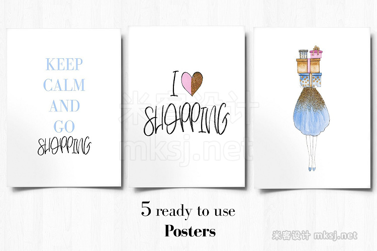 png素材 Shopping Digital PaperBonus Posters