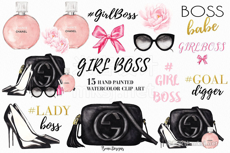 png素材 Fashion Cosmetic Girl Boss Clipart