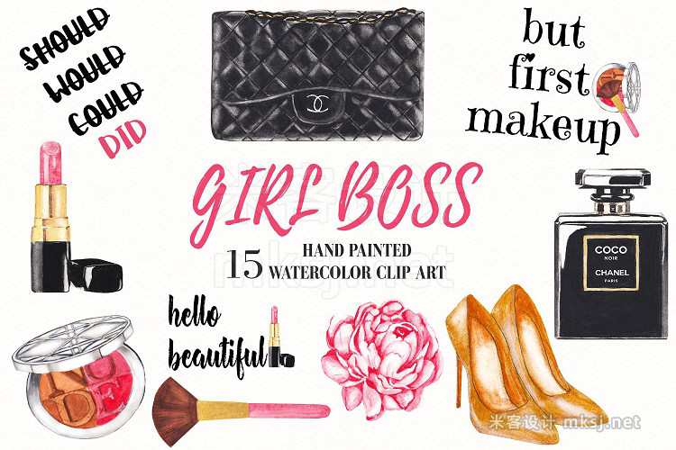 png素材 Fashion Girl Boss Cosmetic Clipart