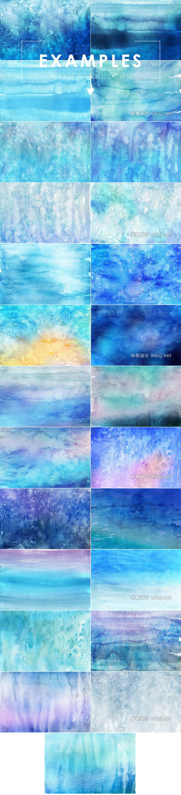 png素材 Winter Watercolor Backgrounds