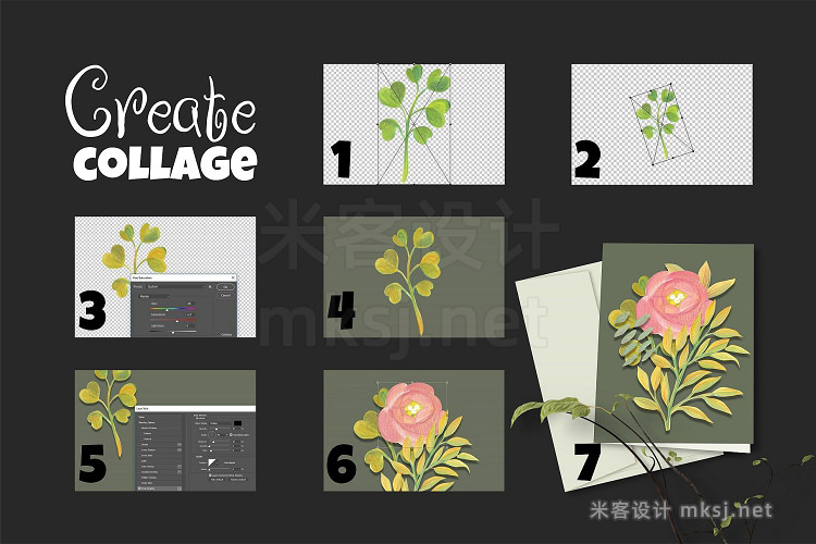 png素材 Floral Collage Creator