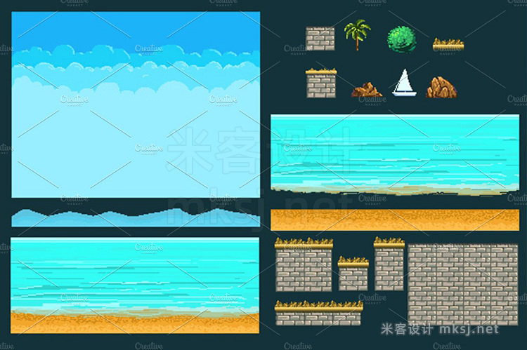 png素材 Pixel Art Backgrounds