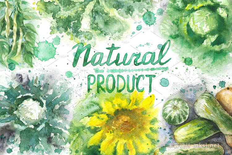 png素材 Natural Product Watercolor