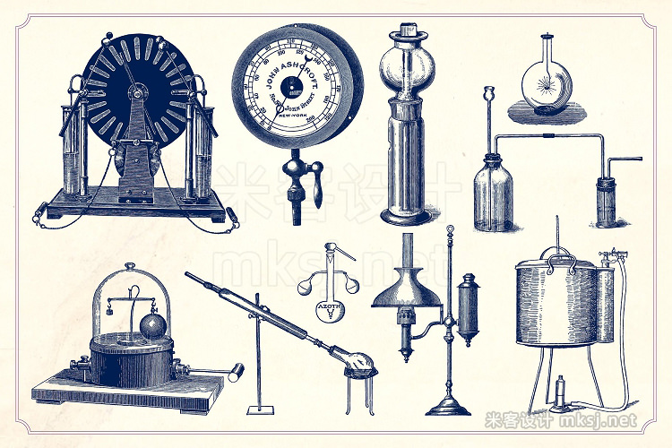 png素材 Vintage Science Illustrations