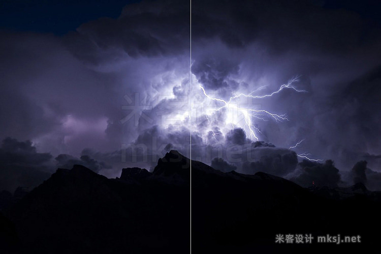 png素材 525 Rain Snow Lightning Overlays