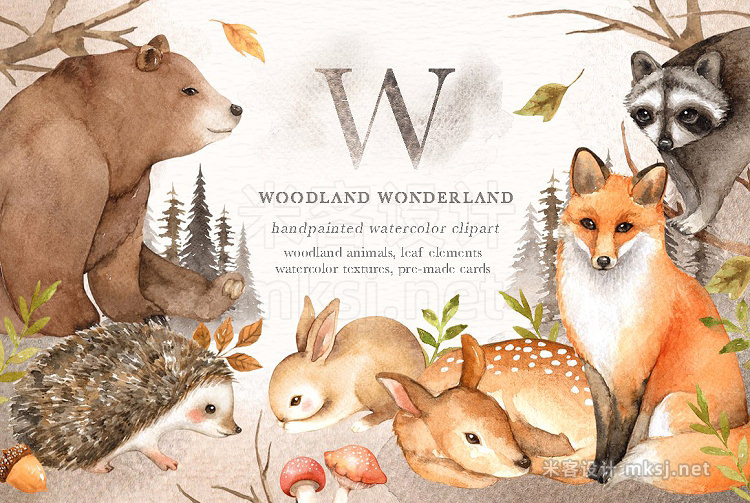 png素材 Woodland Wonderland Clip Art