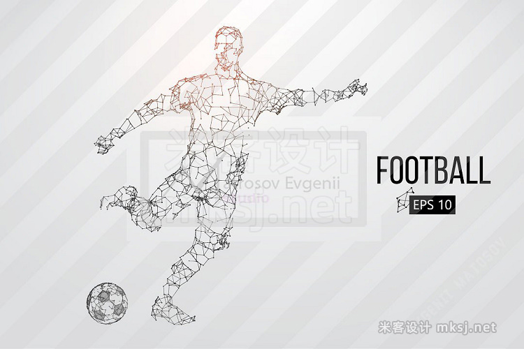 png素材 Silhouette of a soccer player Set