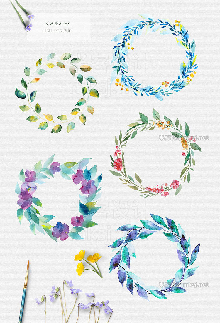 png素材 My Garden Flower Graphic Set