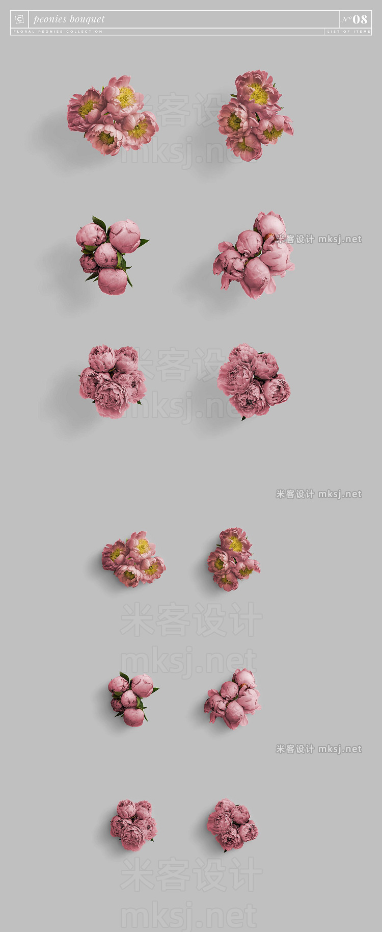 png素材 Floral Peonies Collection