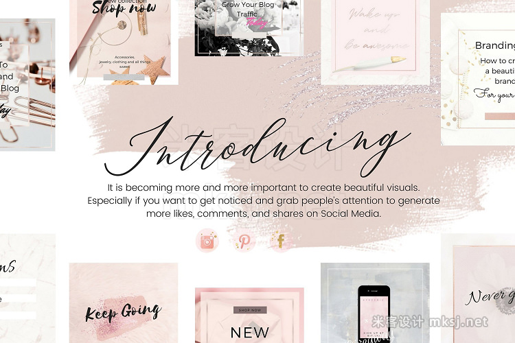 png素材 CFY - Sweet pink Social media