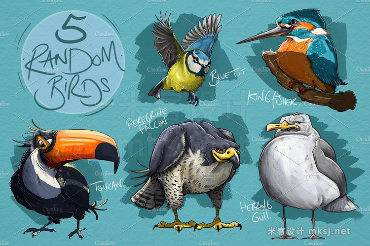 png素材 5 Random Bird Cartoons