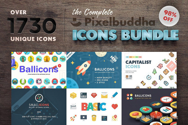 png素材 Complete Pixelbuddha Icons Bundle