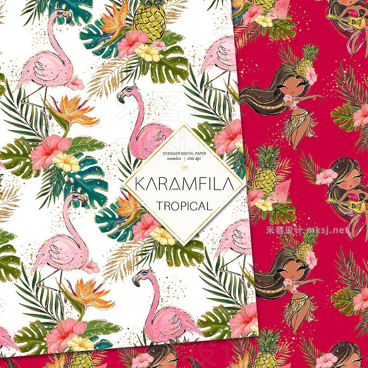 png素材 Flamingo Summer Patterns