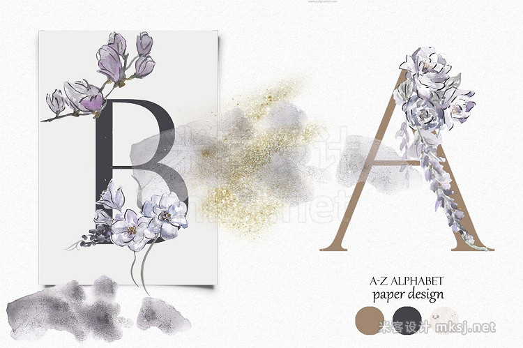 png素材 Spring Mood Alphabet & Graphics bundle