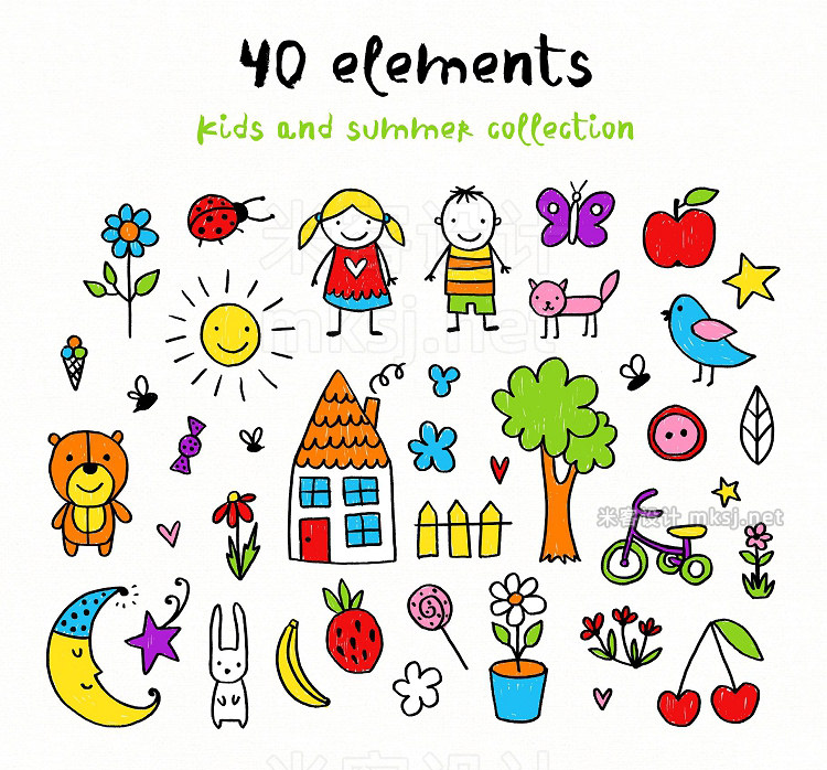 png素材 Children's Summer - Clipart Set