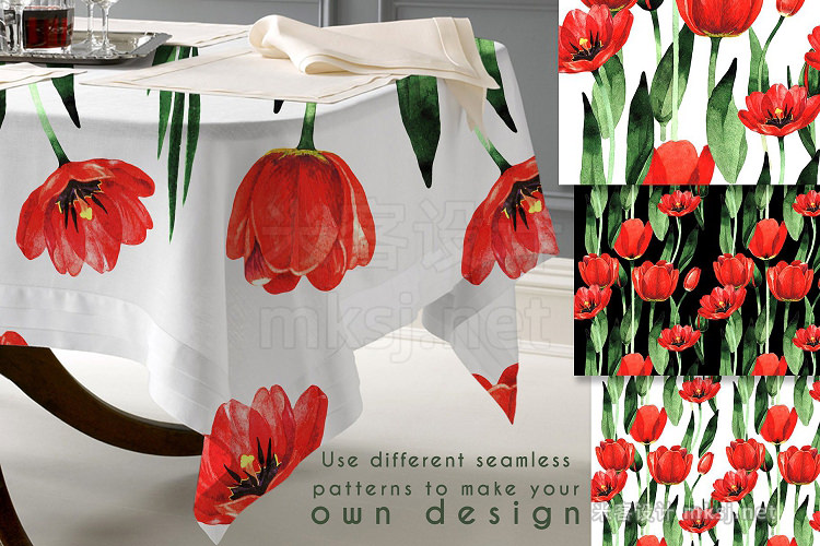 png素材 Amazing tulips PNG watercolor set