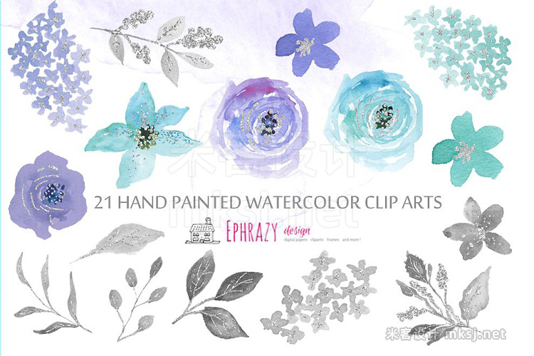 png素材 Floral watercolor clipart
