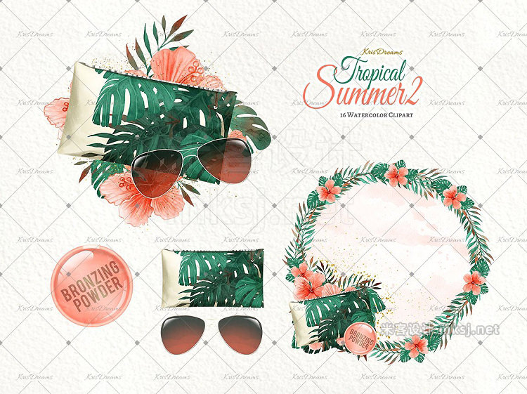 png素材 Tropical Summer 2 Clip Art Set