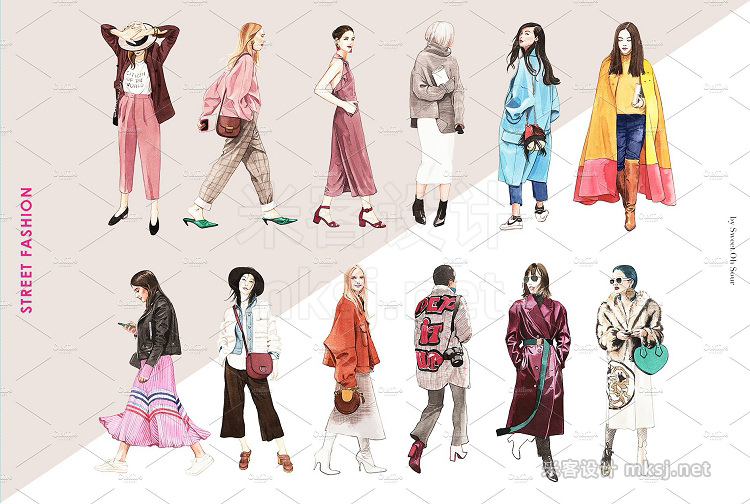 png素材 Street Fashion Illustrations