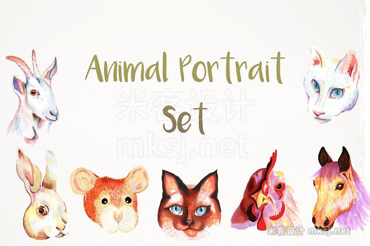 png素材 Handmade animal portraits
