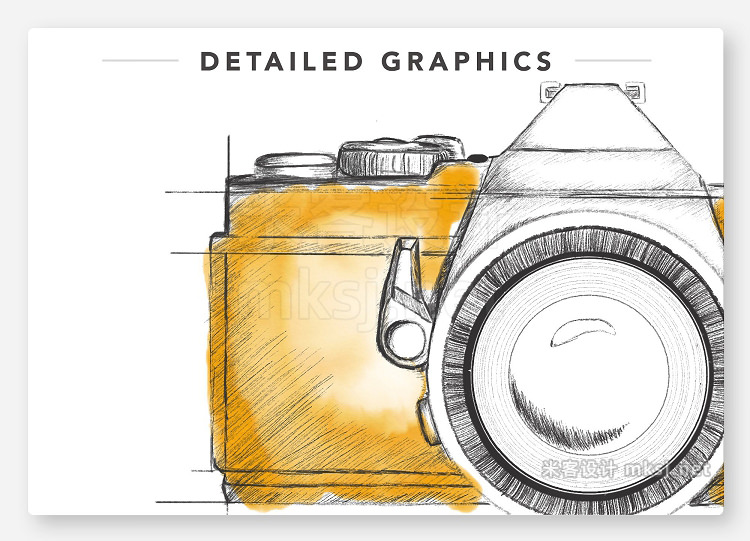 png素材 SKETCHED CAMERA GRAPHICS FOR LOGOS