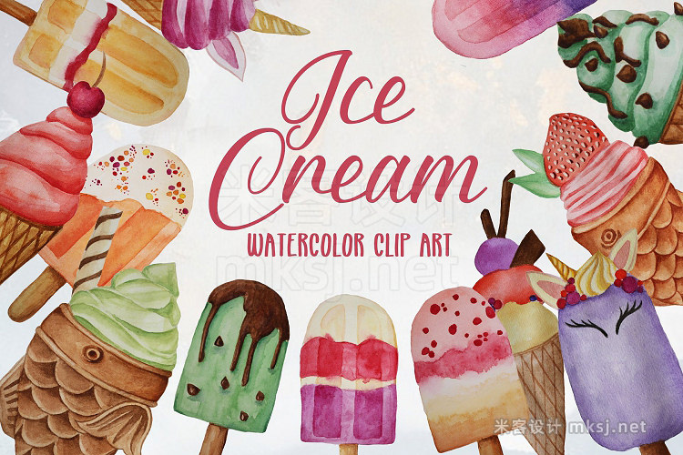 png素材 Ice Cream Clip Art set