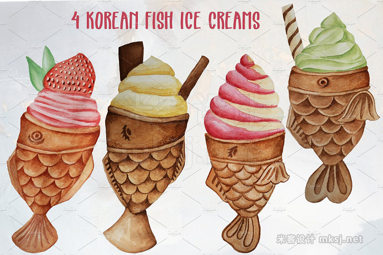 png素材 Ice Cream Clip Art set