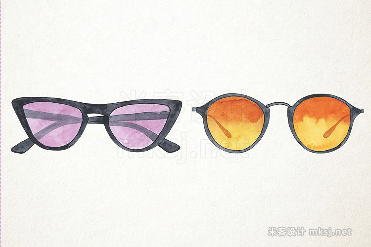 png素材 Watercolor Sunglasses Clipart