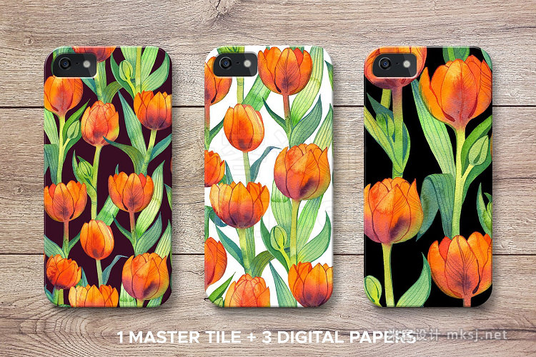 png素材 Fiery Tulips Watercolor Collection