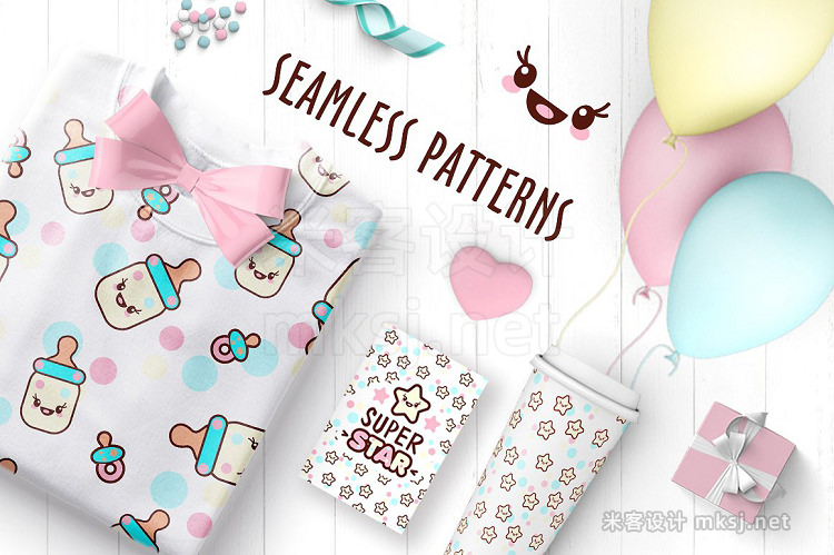 png素材 Cute vector prints for baby apparel