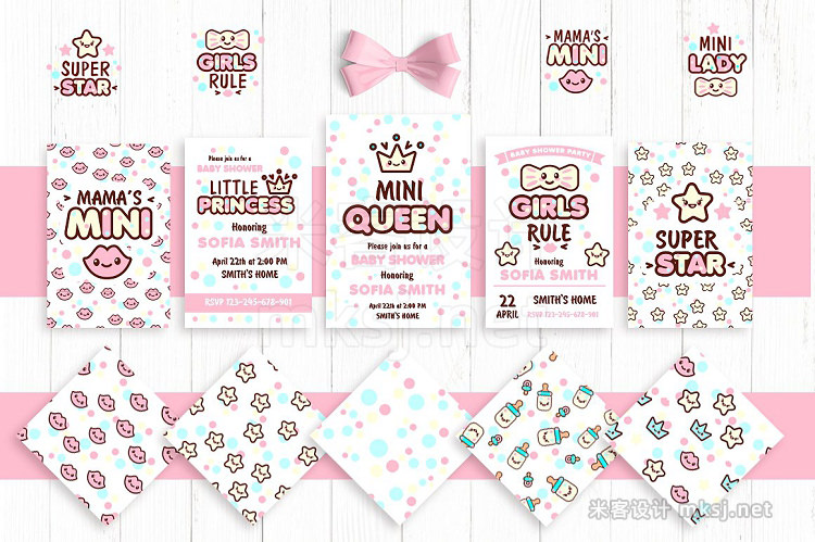 png素材 Cute vector prints for baby apparel