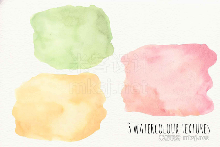 png素材 50 Hand painted Watercolor florals