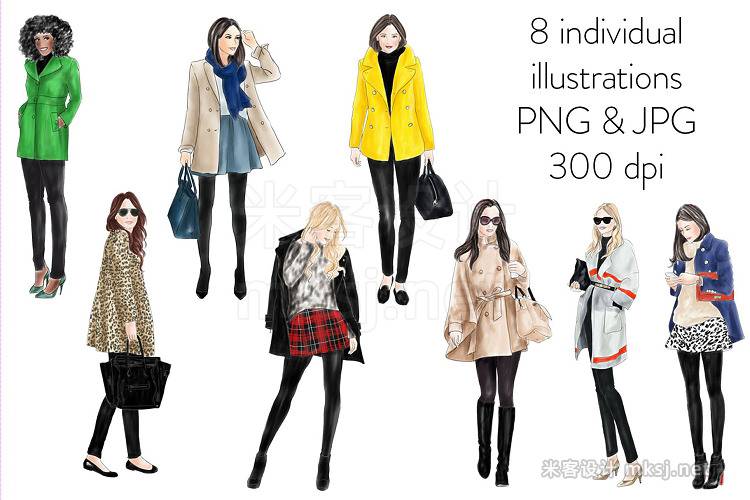 png素材 Winter Girls