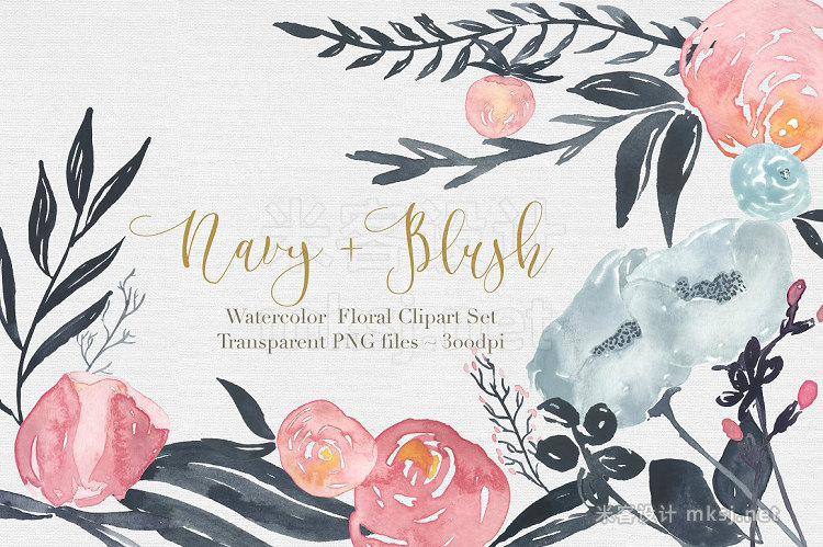 png素材 Bundle Floral Clipart Set