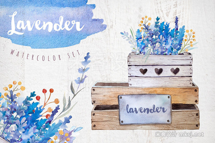 png素材 Lavender watercolor DIY