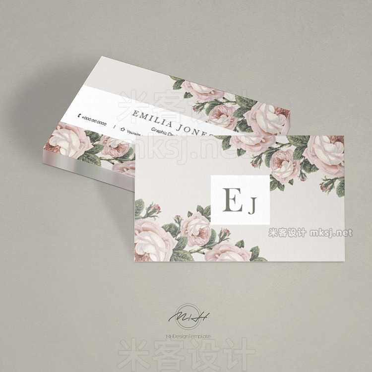 png素材 Roses business card template