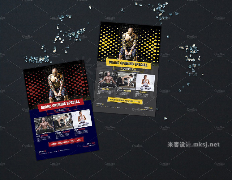 png素材 Grand Opening GYM Flyer Template