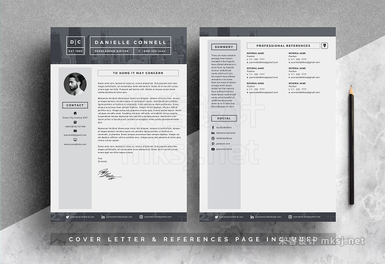 png素材 Modern Resume Word Pages