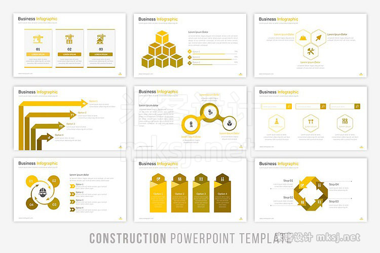 商务推广工程项目管理施工团队效益PPT模板 Construction Powerpoint Template