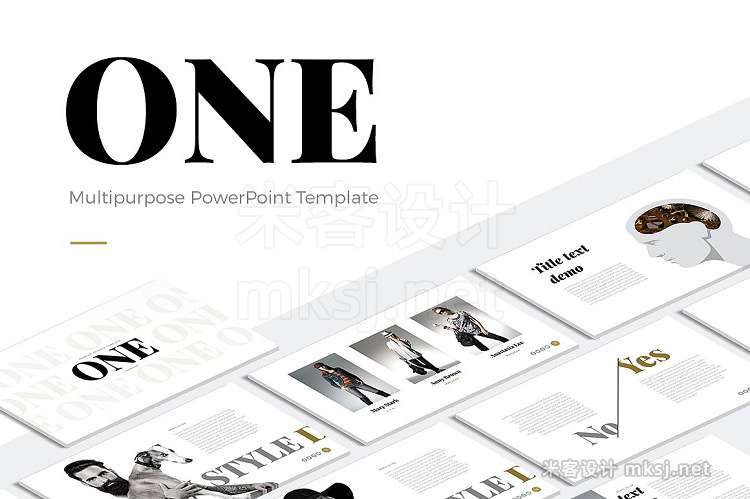 PPT模板 ONE Modern PowerPoint Template