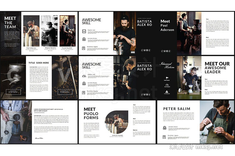 PPT模板 Coffee Vintage Powerpoint Template
