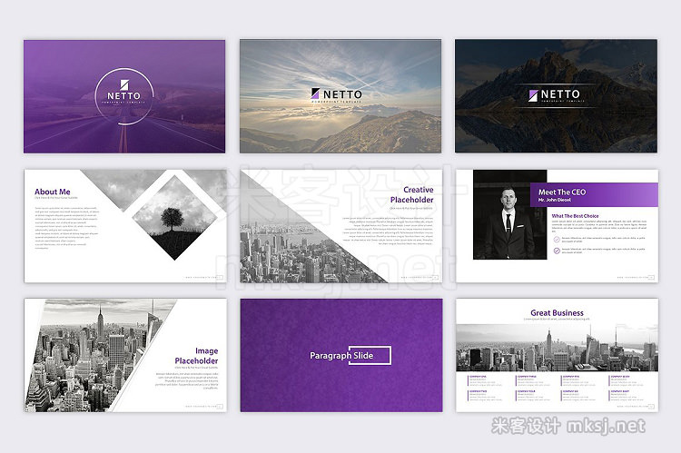 PPT模板 Netto Powerpoint Template