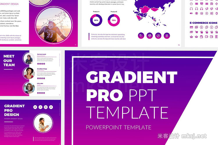 PPT模板 Gradient Pro PowerPoint Template