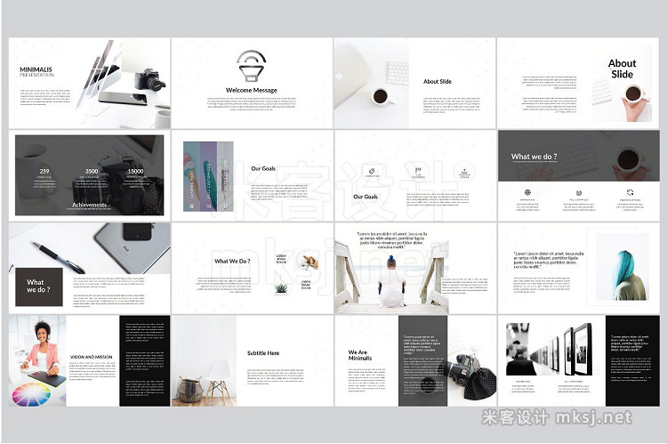 PPT模板 Minimalis Multipurpose Powerpoint