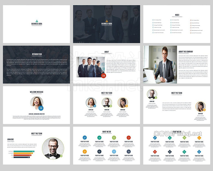 PPT模板 Business Adda Powerpoint Template