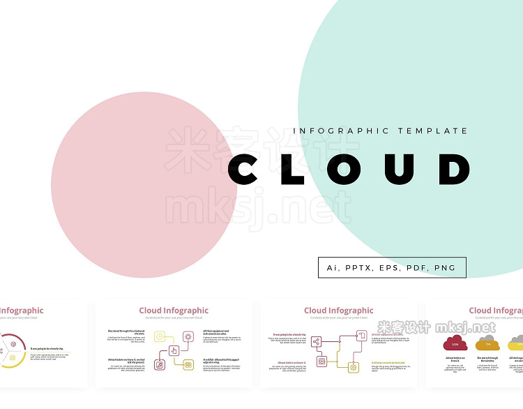 PPT模板 CLOUD Infographic Template