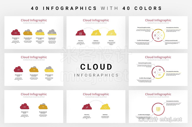 PPT模板 CLOUD Infographic Template